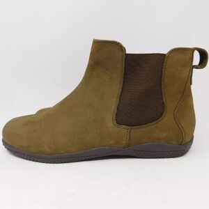 SoftWalk Women's Leather Boots S2053 Highland Round Toe Olive Ankle Shoes 8.5M